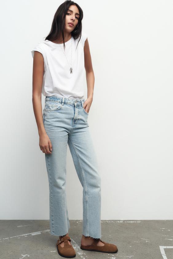 ZARA JEANS Z.02 STRAIGHT ANKLE HIGH-WAIST