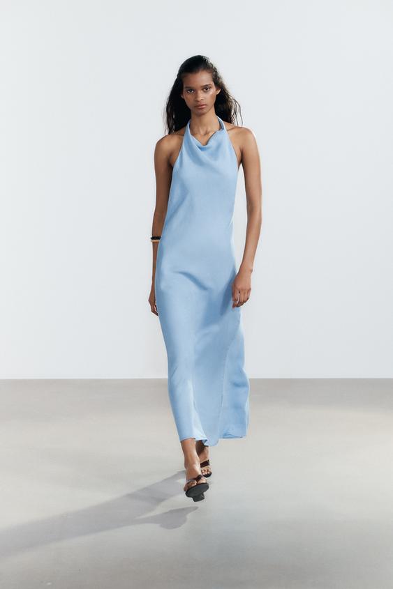 FLOWING HALTER DRESS