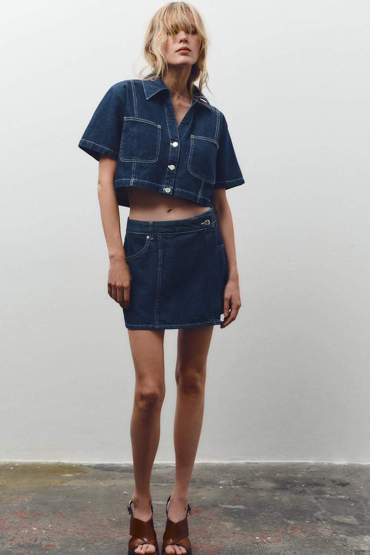 ZARA Z1975 SHORT DENIM SHIRT