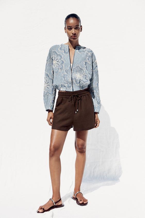 ZARA STRUCTURED BOMBER JACKET