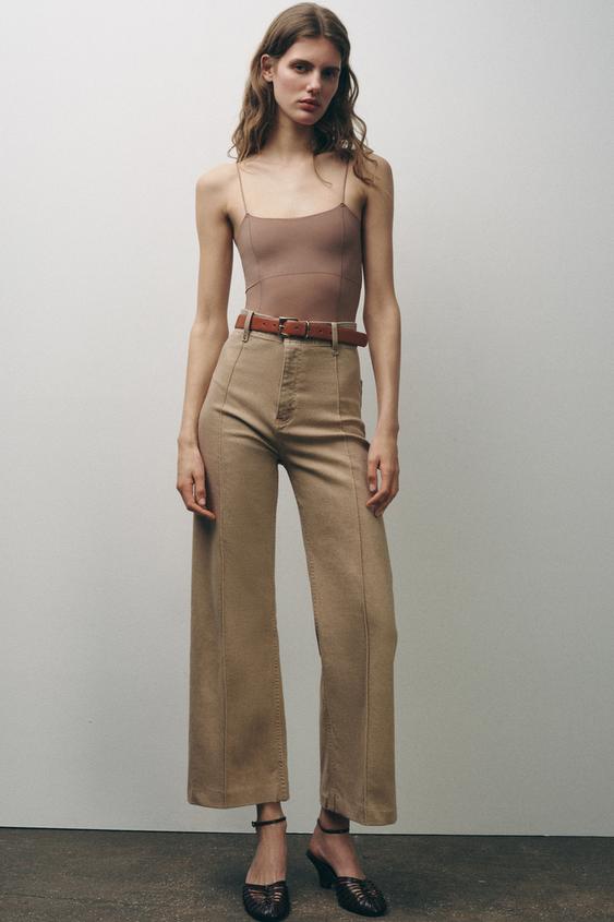 ZARA ZW COLLECTION WIDE-LEG HIGH-WAIST JEANS
