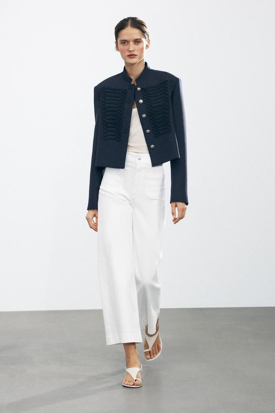 ZARA ZW COLLECTION WIDE-LEG HIGH-WAIST JEANS
