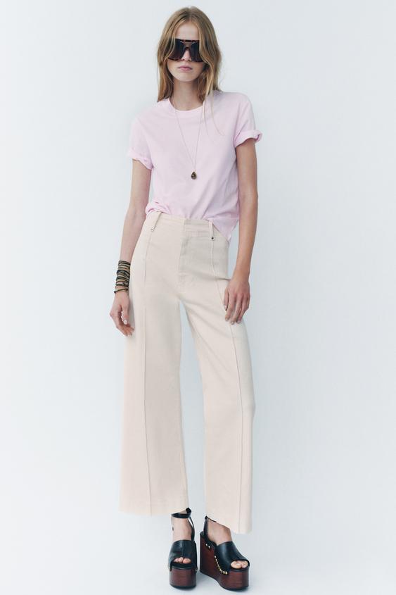 ZARA ZW COLLECTION WIDE-LEG HIGH-WAIST JEANS