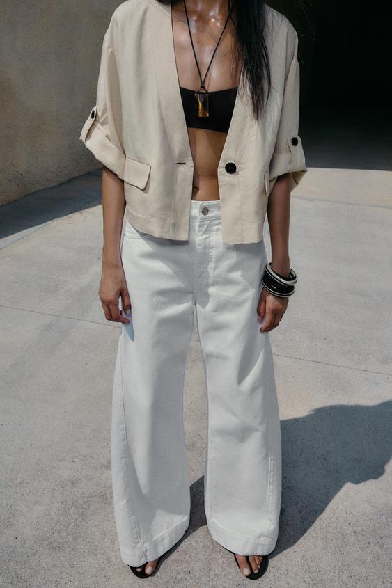 ZARA TURN-UP SLEEVE JACKET