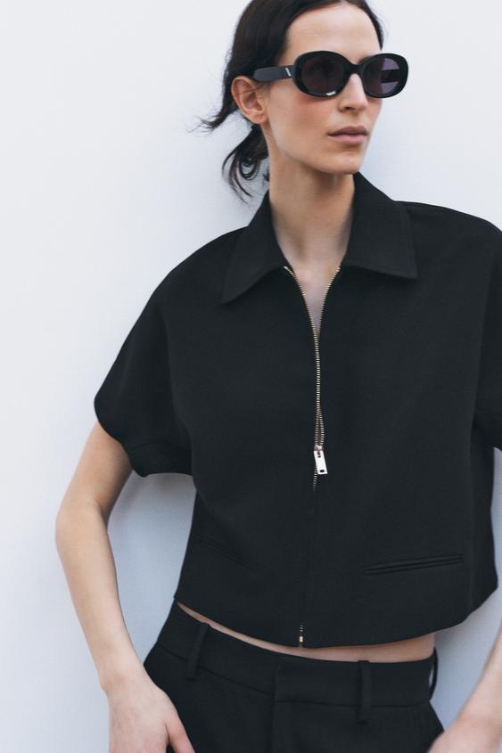 ZARA ZW COLLECTION CROPPED JACKET