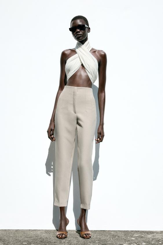 ZARA HIGH-WAIST TROUSERS