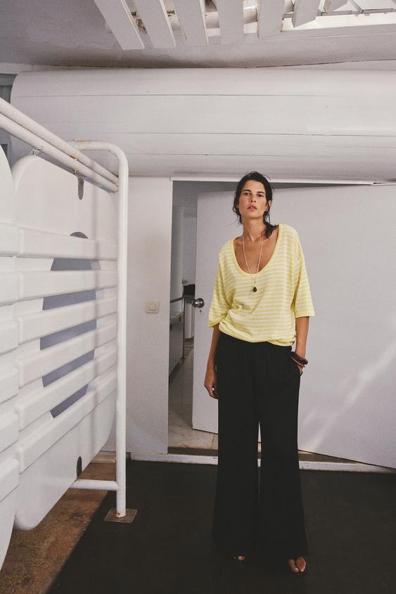 ZARA WIDE FLOWING TROUSERS