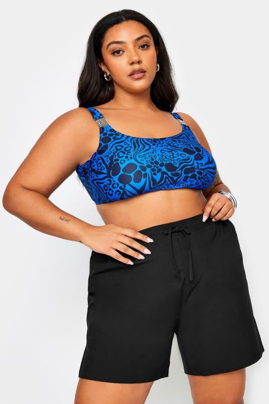 YOURS Curve Black Drawstring Swim Shorts