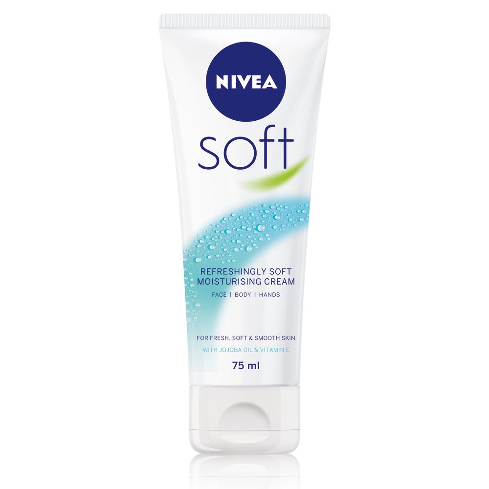 NIVEA Soft Moisturising Cream for Face, Hand and Body, 75ml