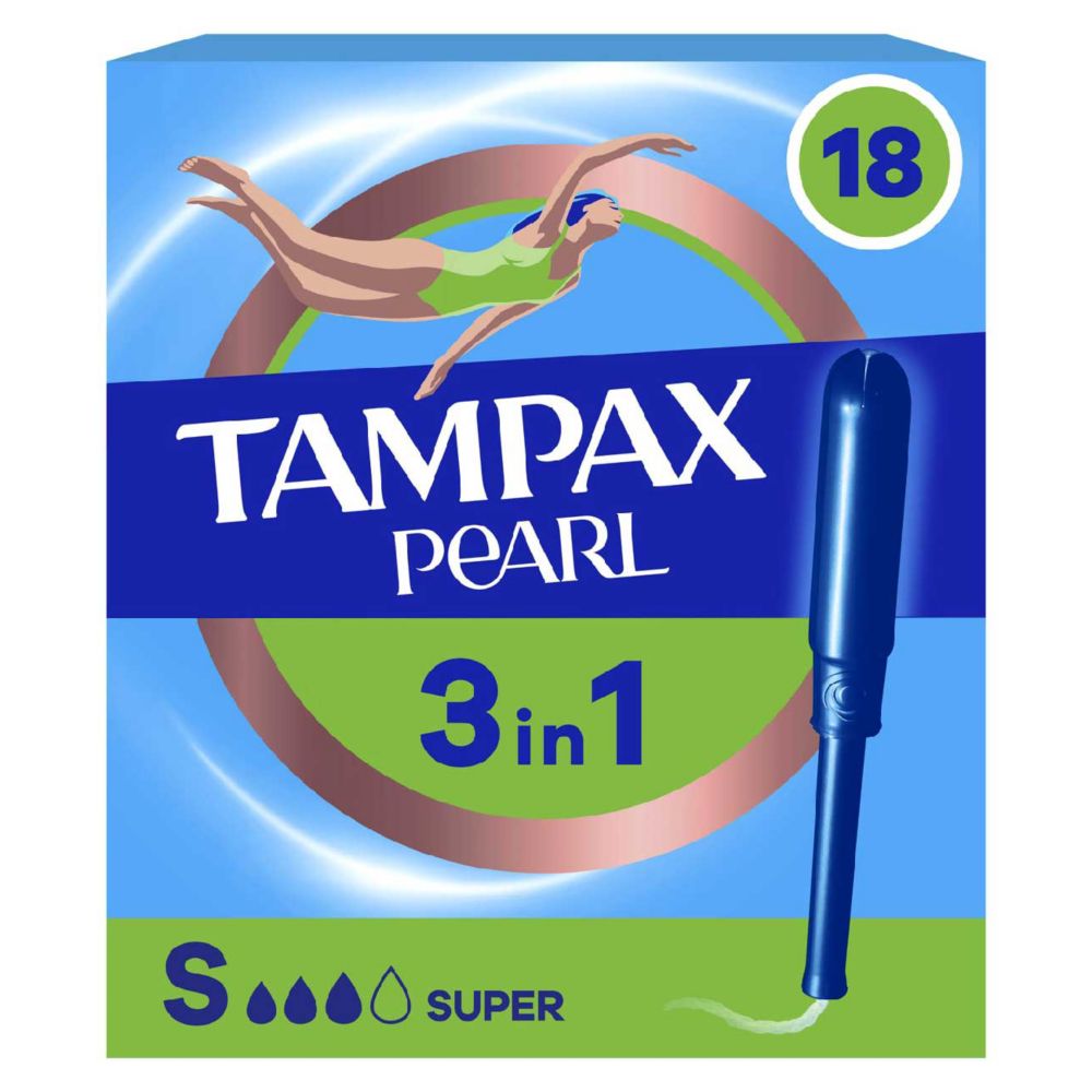 Tampax Pearl Super Tampons Applicator 18X