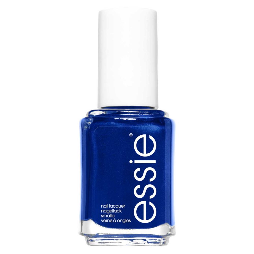 Essie Nail Polish 92 Aruba Blue Royal Colbolt Shimmer Blue, Original High Shine and High Coverage Nail Polish 13.5 ml
