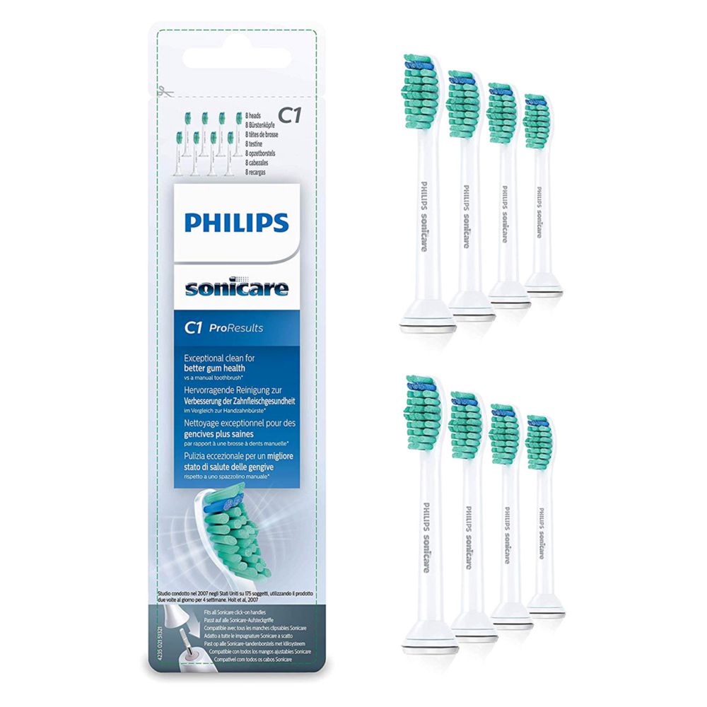 Philips Sonicare Pro Results Replacement Toothbrush Brush Heads 8 pack  HX6018/07