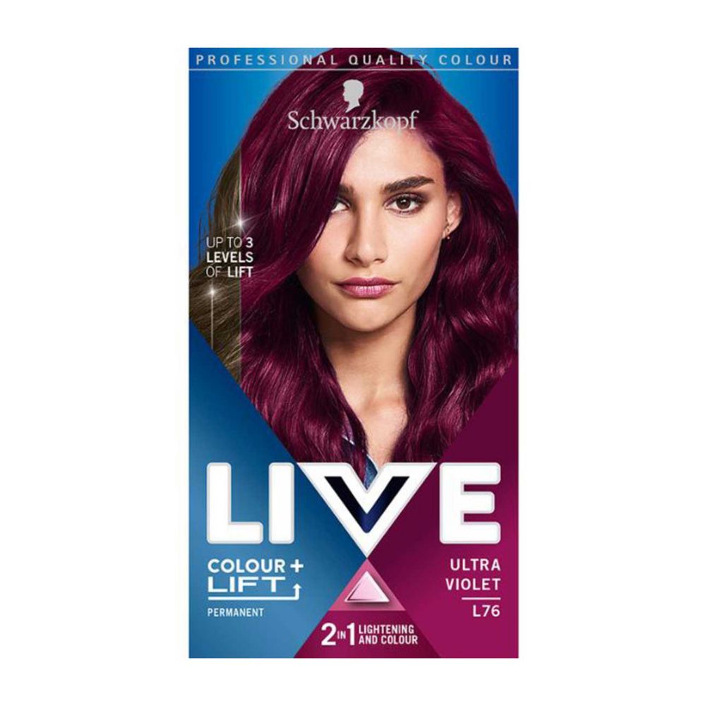 Schwarzkopf LIVE Colour + Lift L76 Ultra Violet Permanent Hair Dye