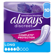 Always Discreet Incontinence Pads Plus Women Long x10