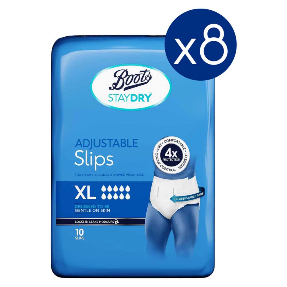 Boots StayDry Slips XL - 80 Pairs (8 Pack Bundle)