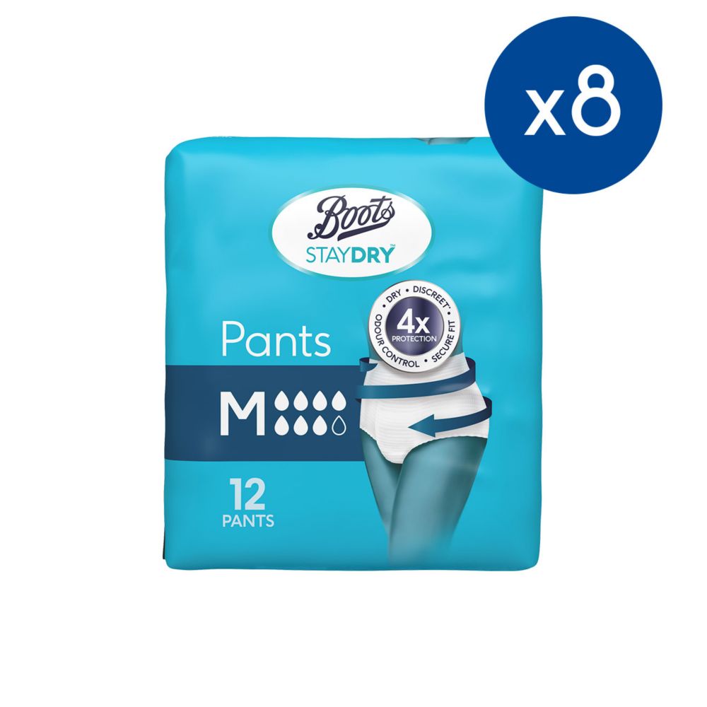Boots StayDry Pants Medium - 96 Pants (8 Pack Bundle)