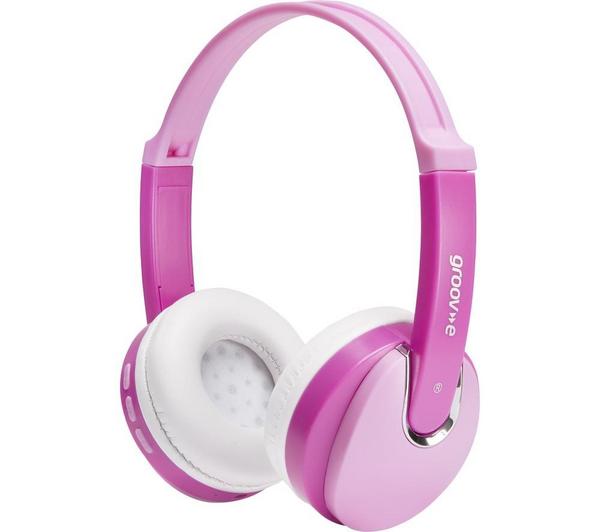 GROOV-E KIDZ Wireless Bluetooth Kids Headphones - Pink