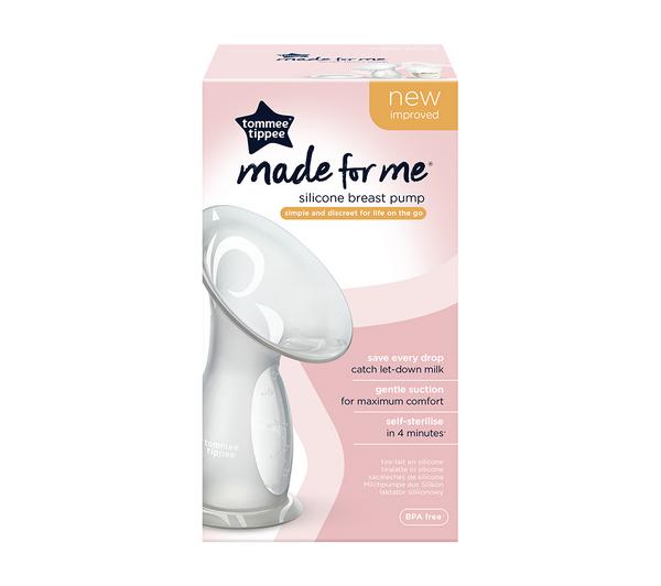 TOMMEE TIPPEE Made for Me Silicone Manual Breast Pump - Transparent