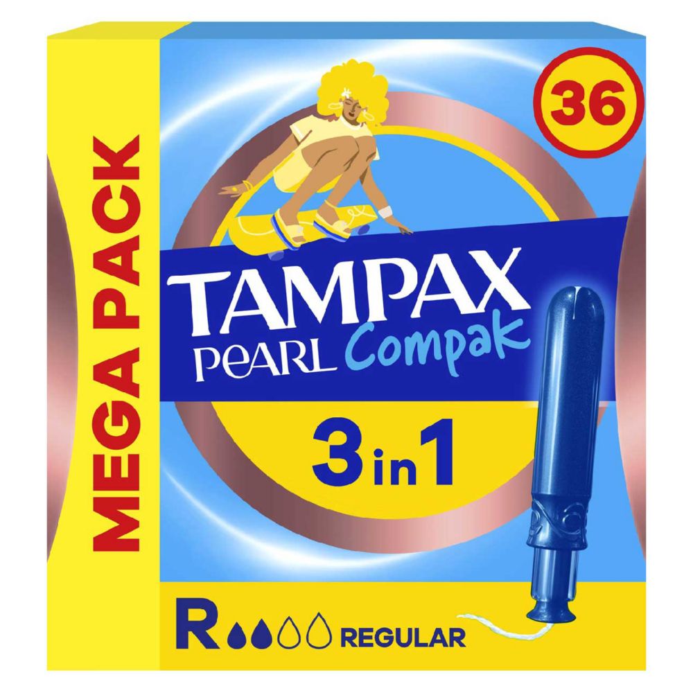 Tampax Pearl Compak Regular Tampons Applicator 36X