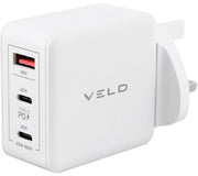 VELD VHG65JW Super-Fast 65 W 3-port USB Wall Charger - White