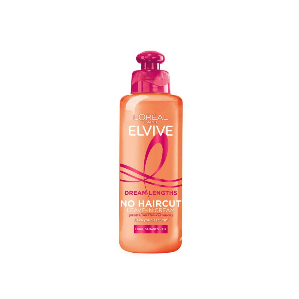 L'Oreal Paris Elvive Dream Lengths No Haircut Cream, Leave-in Conditioner for Long Damaged Hair 200ml