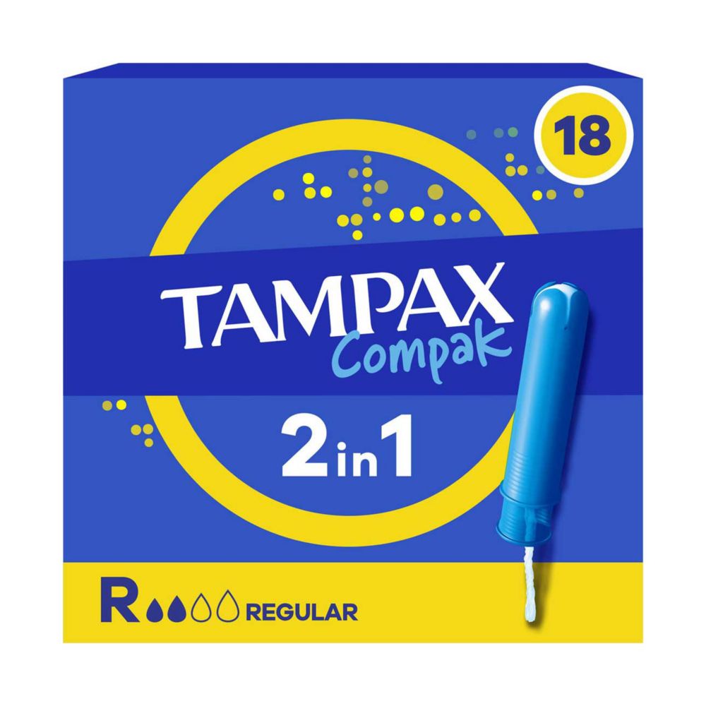 Tampax Compak Regular Tampons Applicator 18X