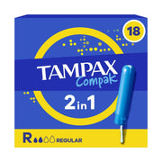 Tampax Compak Regular Tampons Applicator 18X