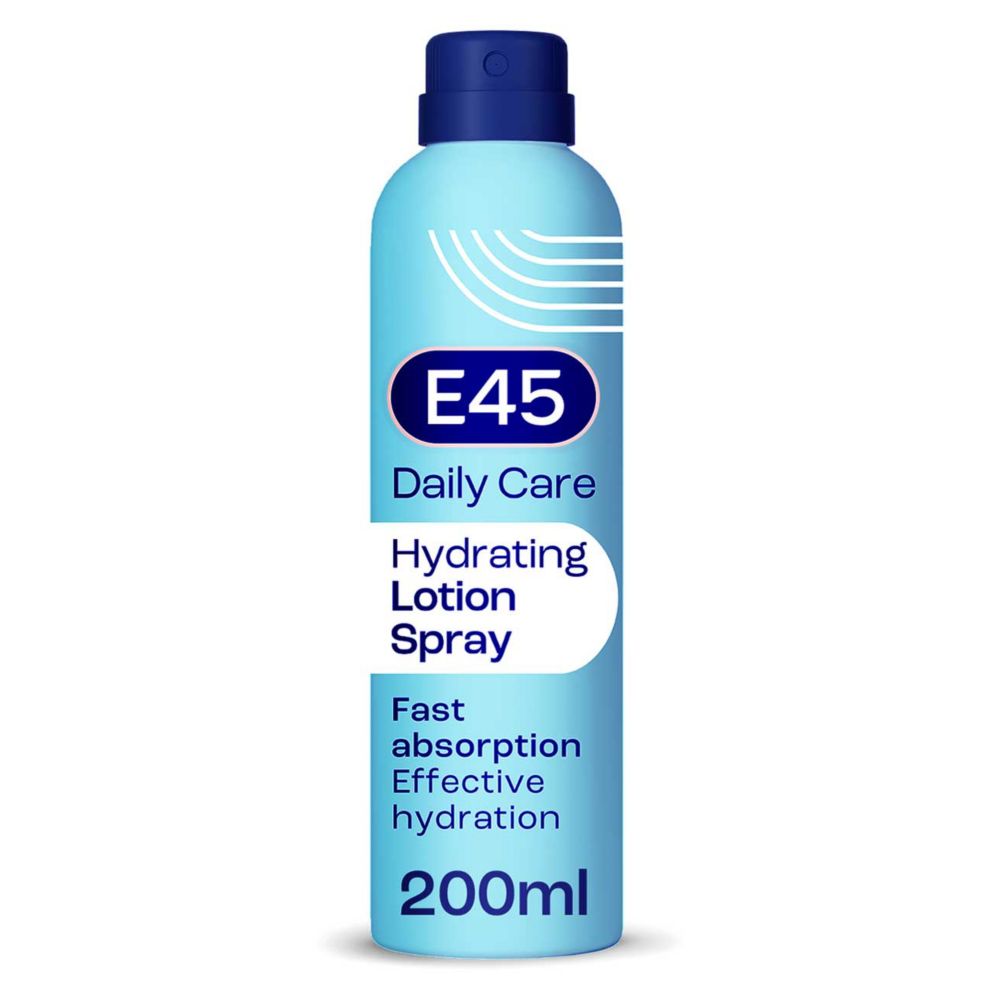 E45 Daily Hydrating Lotion Spray Moisturiser to Repair and Moisturise Dry and Sensitive Skin - 200ml
