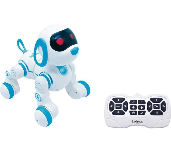LEXIBOOK Power Puppy Robot Dog - White & Blue