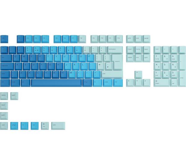 GLORIOUS GPBT Keycaps - UK Layout, Ocean Blue