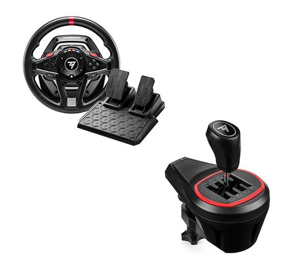 THRUSTMASTER T128 Racing Wheel & Pedals & TH8S Shifter Bundle