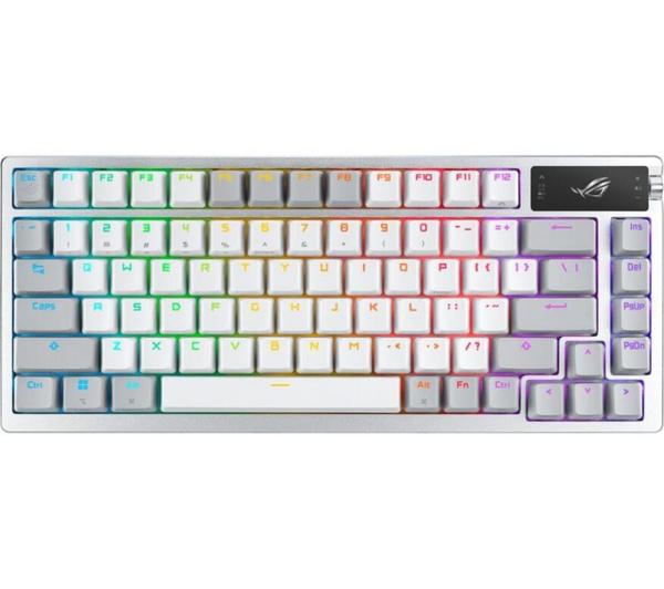 ASUS ROG Azoth Wireless Mechanical Gaming Keyboard – Moonlight White