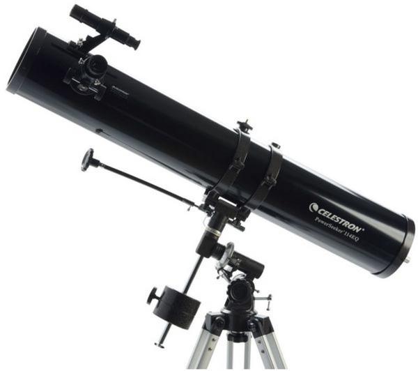 CELESTRON Powerseeker 114EQ Reflector Telescope - Black