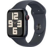 APPLE Watch SE Cellular - 40 mm Midnight Aluminium Case with Midnight Sport Band, M/L