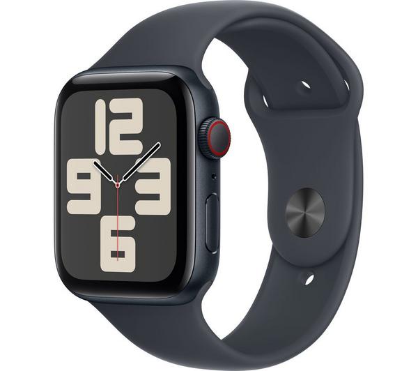 APPLE Watch SE Cellular - 40 mm Midnight Aluminium Case with Midnight Sport Band, M/L