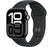 APPLE Watch Series 10 - 42 mm Jet Black Aluminium Case with Black Sport Band, S/M
