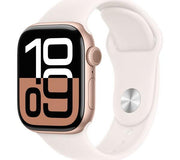 APPLE Watch Series 10 - 42 mm Rose Gold Aluminium Case with Light Blush Sport Band, M/L