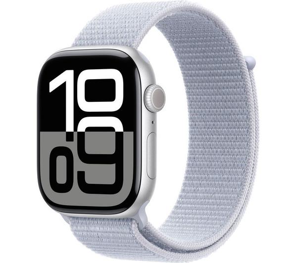 APPLE Watch Series 10 - 46 mm Silver Aluminium Case with Blue Sport Loop
