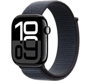 APPLE Watch Series 10 Cellular - 46 mm Jet Black Aluminium Case with Ink Sport Loop