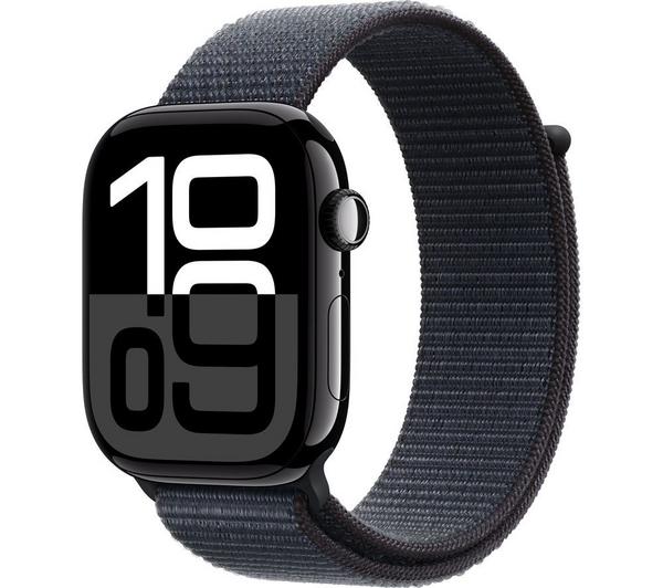APPLE Watch Series 10 Cellular - 46 mm Jet Black Aluminium Case with Ink Sport Loop