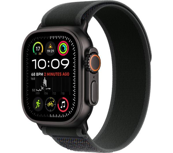 APPLE Watch Ultra 2 Cellular - 49 mm Black Titanium Case with Black Trail Loop, M/L