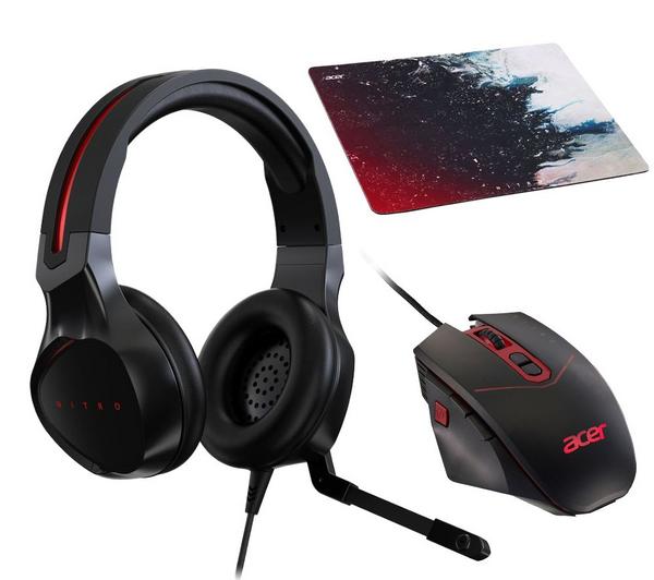 ACER Nitro Headset, Optical Mouse & Gaming Surface Bundle