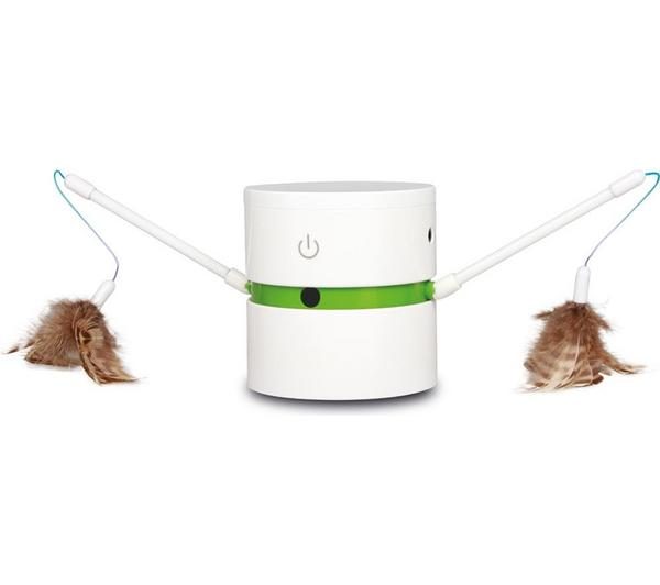 M-PETS Meow Interactive Cat Toy - White & Green