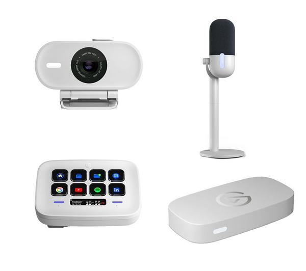 ELGATO Wave USB Microphone, Facecam Full HD Webcam, Game Capture & Stream Deck (Neo) Bundle