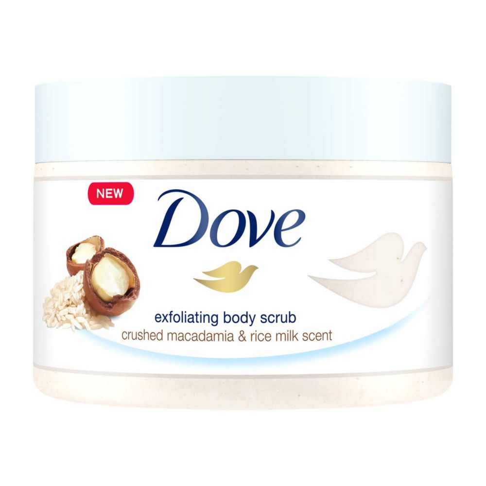Dove Crushed Macadamia & Rice Milk Body Scrub 225 ml