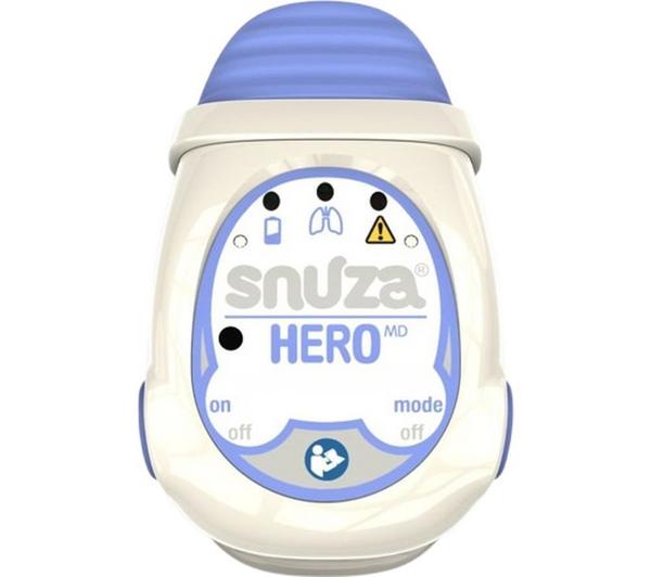 SNUZA Hero MD Baby Breathing Monitor - White & Periwinkle Blue