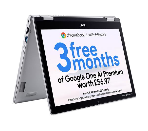 ACER Spin 312 12" 2 in 1 Chromebook - Intel® N100, 128 GB eMMC, Silver