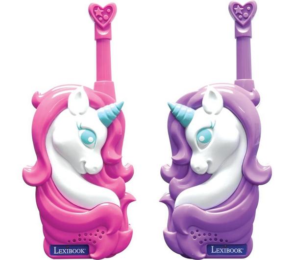 LEXIBOOK Unicorn 3D Walkie Talkies Set - Pink & Purple