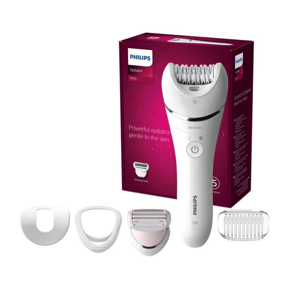 Philips Satinelle Wet & Dry Epilator Series 8000 BRE710/01