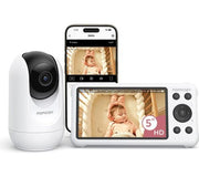 MOMCOZY BM04 5" LCD Screen Video Baby Monitor - White